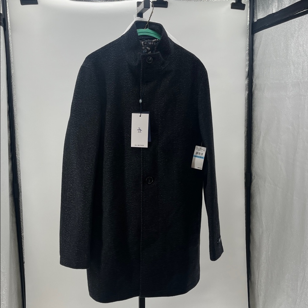 Original Penguin Gunmetal Overcoat